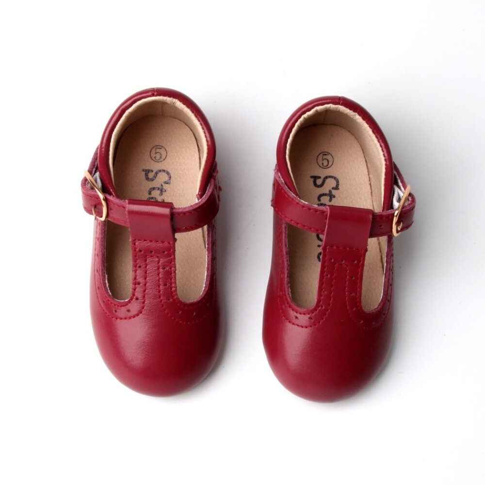 Starbie Baby Mary Jane Baby Shoes Baby Burgundy shoes Toddlers Mary Janes